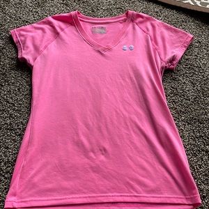 Pink Under Armour Workout Tee